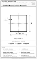 Aluminium Post - 40x40x1.6mm
