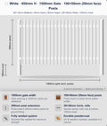 Aluminium Blade Gate 1.5m Wide (65x16, 16mm Face)