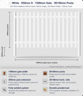 Aluminium Slim Batten Gate 1.5m Wide (50x10, 50mm Face)