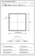 Aluminium Post - 50x50x1.6mm