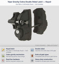 SafetyTech Viper Gravity Cobra Double Sided Latch - Keyed