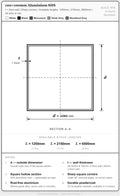 Aluminium Post - 100x100x2mm
